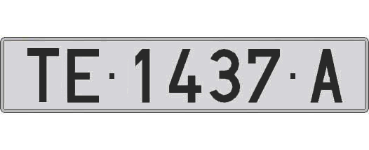 TE1437A matricula larga