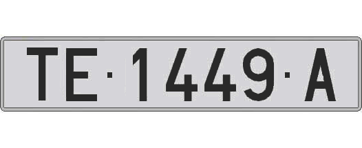 TE1449A matricula larga