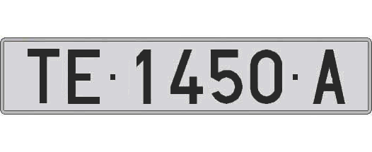 TE1450A matricula larga
