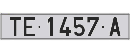 TE1457A matricula larga
