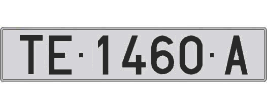 TE1460A matricula larga