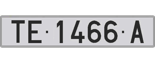 TE1466A matricula larga