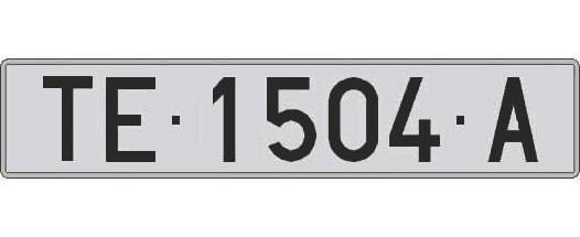 TE1504A matricula larga