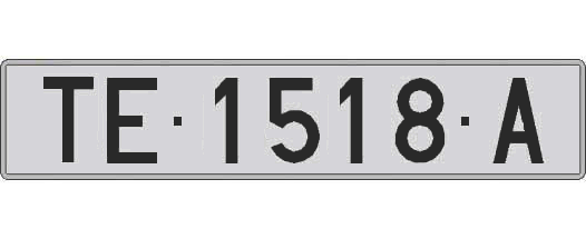 TE1518A matricula larga