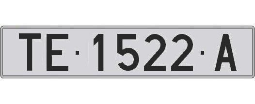 TE1522A matricula larga