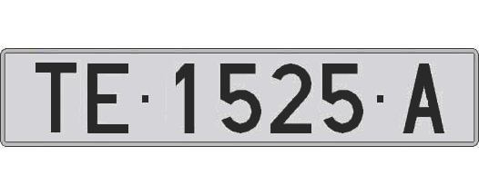 TE1525A matricula larga