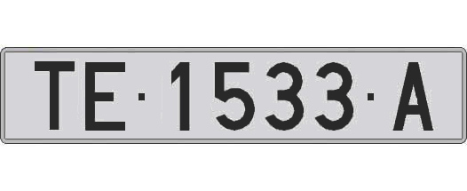 TE1533A matricula larga