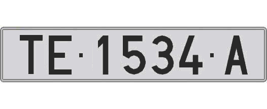 TE1534A matricula larga