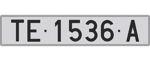 TE1536A matricula larga