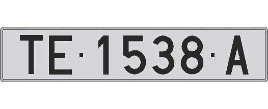 TE1538A matricula larga