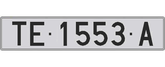 TE1553A matricula larga