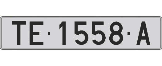 TE1558A matricula larga