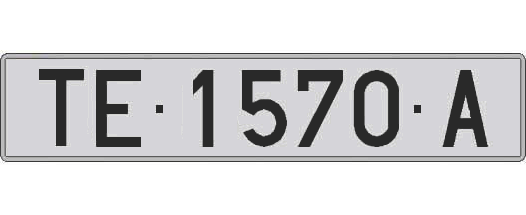 TE1570A matricula larga