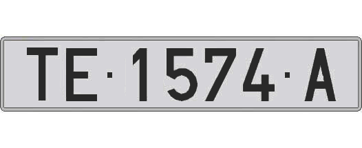 TE1574A matricula larga