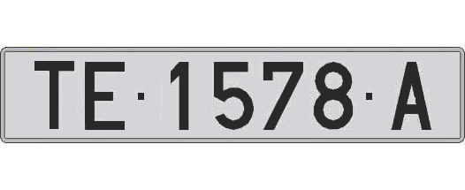 TE1578A matricula larga