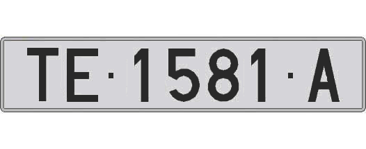TE1581A matricula larga