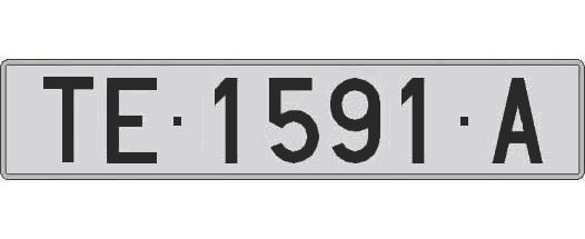 TE1591A matricula larga