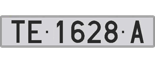 TE1628A matricula larga