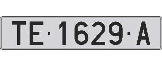 TE1629A matricula larga