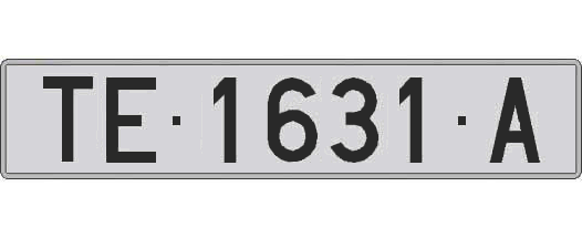TE1631A matricula larga