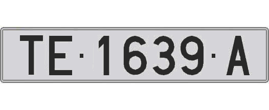 TE1639A matricula larga