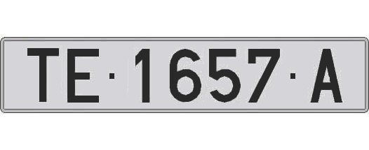 TE1657A matricula larga