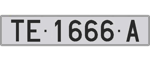 TE1666A matricula larga