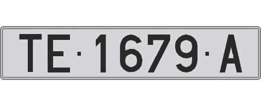 TE1679A matricula larga