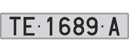 TE1689A matricula larga