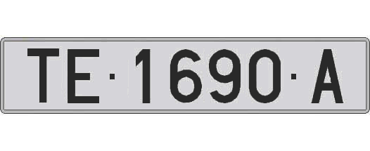 TE1690A matricula larga