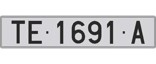 TE1691A matricula larga