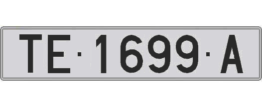 TE1699A matricula larga