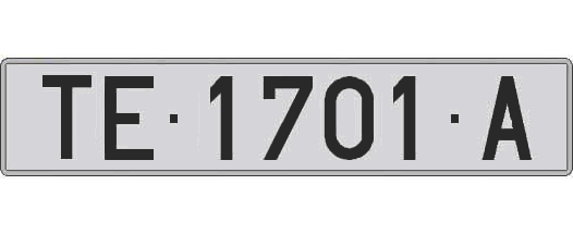 TE1701A matricula larga