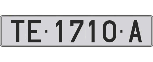 TE1710A matricula larga