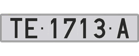 TE1713A matricula larga