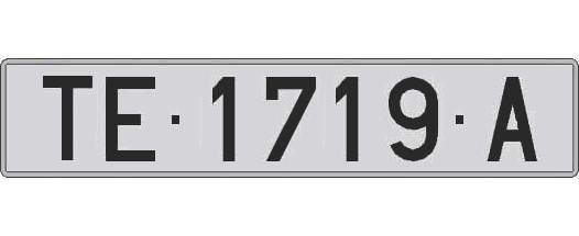 TE1719A matricula larga
