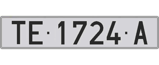 TE1724A matricula larga