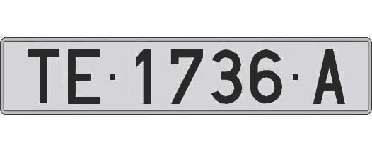 TE1736A matricula larga