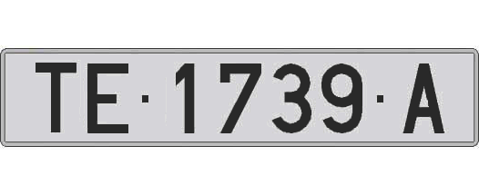 TE1739A matricula larga