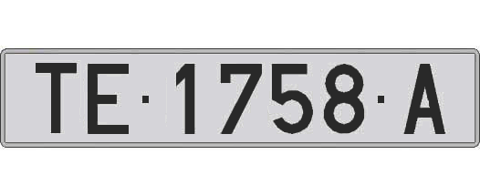 TE1758A matricula larga