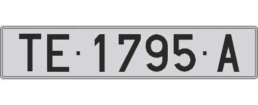 TE1795A matricula larga