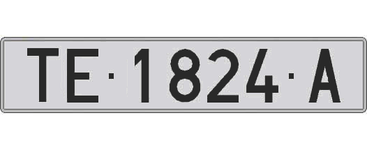 TE1824A matricula larga