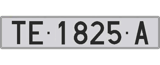 TE1825A matricula larga