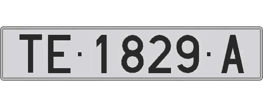 TE1829A matricula larga