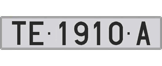TE1910A matricula larga