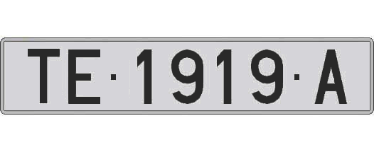 TE1919A matricula larga