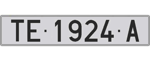 TE1924A matricula larga