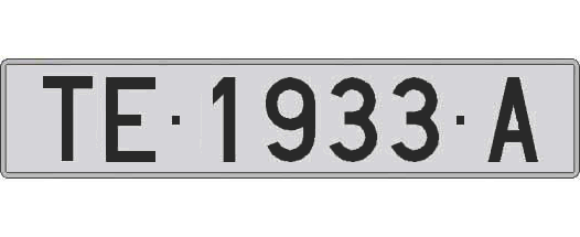 TE1933A matricula larga