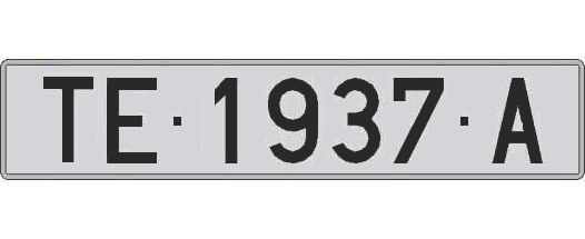 TE1937A matricula larga
