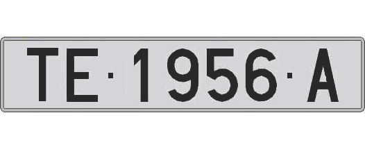TE1956A matricula larga